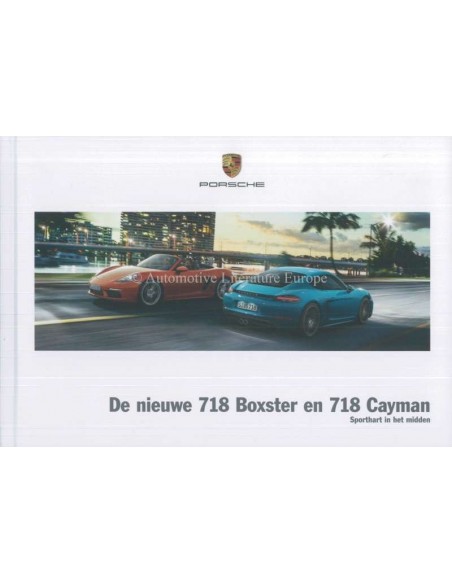 2017 PORSCHE 718 BOXTER & CAYMAN HARDCOVER PROSPEKT NIEDERLÄNDISCH