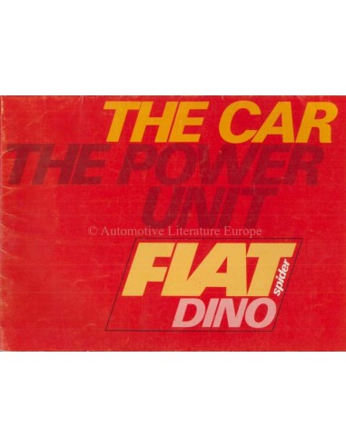 1967 FIAT DINO SPIDER BROCHURE ENGLISH