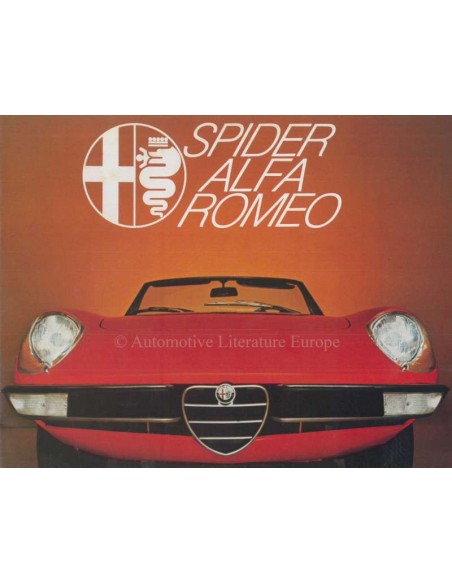 1972 ALFA ROMEO SPIDER BROCHURE DUTCH