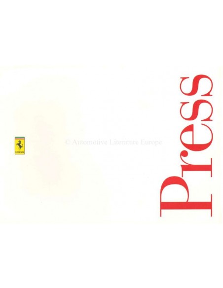 1996 FERRARI RANGE PRESSKIT ENGLISH & ITALIAN 1122/96