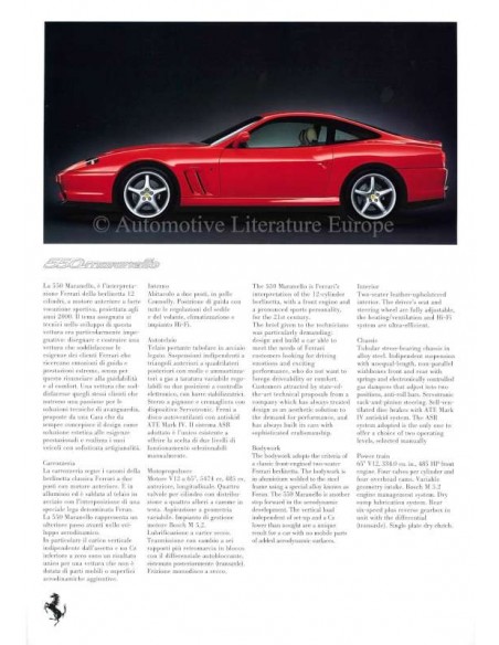 1996 FERRARI RANGE PRESSKIT ENGLISH & ITALIAN 1122/96