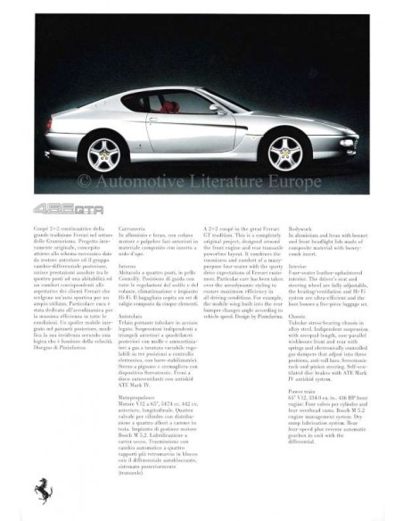 1996 FERRARI RANGE PRESSKIT ENGLISH & ITALIAN 1122/96