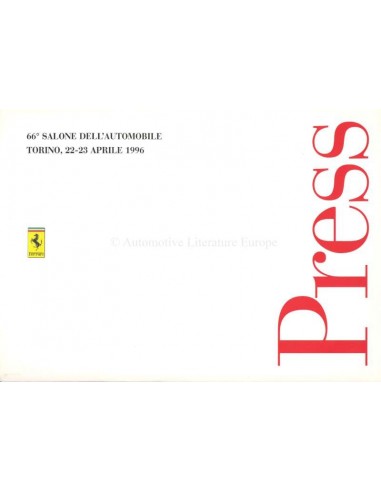 1996 FERRARI 456 GTA PRESSEMAPPE ENGLISCH & ITALIENISCH 932/95