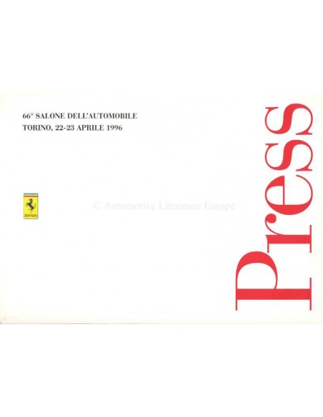 1996 FERRARI 456 GTA PRESSEMAPPE ENGLISCH & ITALIENISCH 932/95