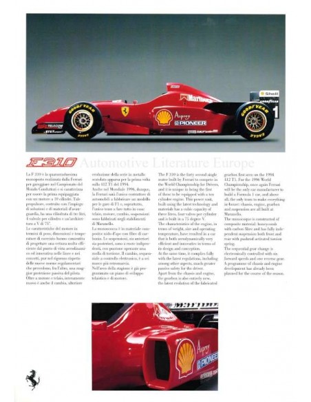 1996 FERRARI RACING PERSMAP ENGELS & ITALIAANS 945/95