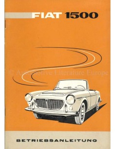 1960 FIAT 1500 OWNERS MANUAL GERMAN