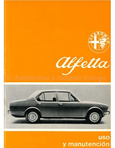 1972 ALFA ROMEO ALFETTA INSTRUCTIEBOEKJE SPAANS