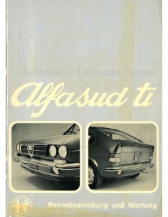 1974 ALFA ROMEO ALFASUD TI INSTRUCTIEBOEKJE DUITS