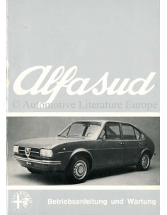 1972 ALFA ROMEO ALFASUD INSTRUCTIEBOEKJE DUITS