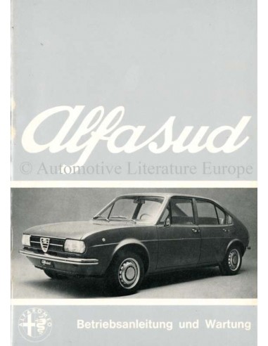 1972 ALFA ROMEO ALFASUD OWNERS MANUAL GERMAN