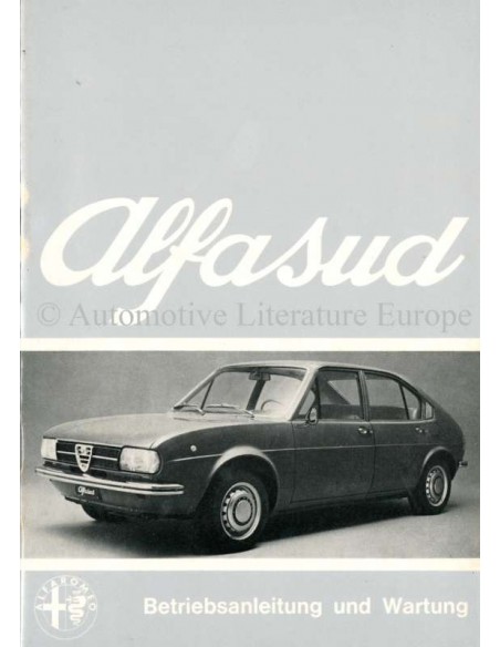 1972 ALFA ROMEO ALFASUD INSTRUCTIEBOEKJE DUITS