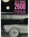 1964 ALFA ROMEO 2600 INSTRUCTIEBOEKJE DUITS