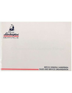 1991 LAMBORGHINI VERKOOP & SERIVCE ORGANISATIE INSTRUCTIEBOEKJE