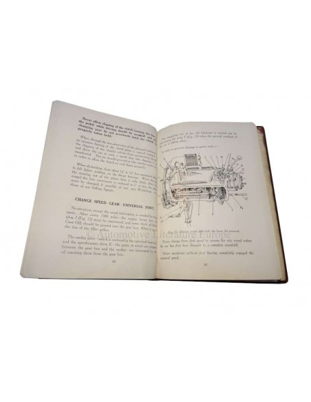 1928 ALFA ROMEO 1500 6C OWNERS MANUAL ENGLISH