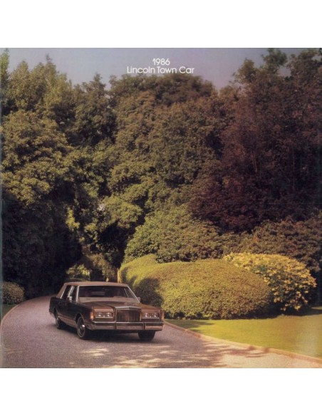 1986 LINCOLN TOWN CAR BROCHURE ENGLISH