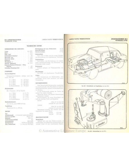1963 LANCIA FLAVIA SEDAN WERKPLAATSHANDBOEK DUITS
