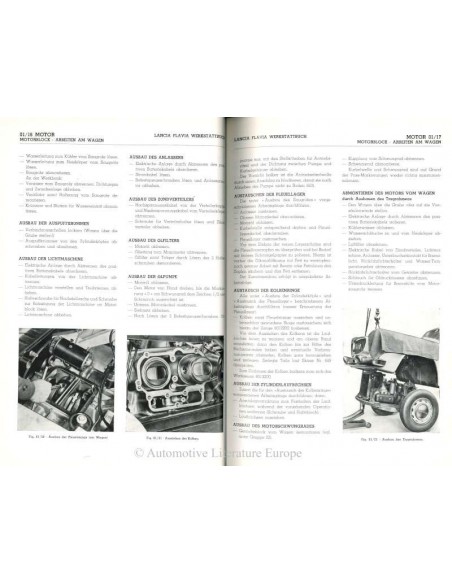 1963 LANCIA FLAVIA LIMOUSINE WERKSTATTHANDBUCH DEUTSCH