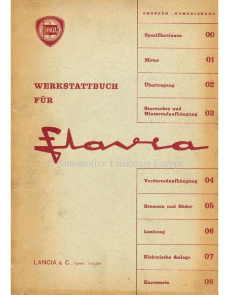 1963 LANCIA FLAVIA LIMOUSINE WERKSTATTHANDBUCH DEUTSCH