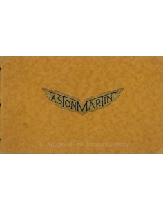 1930 ASTON MARTIN VOOROORLOGS BROCHURE ENGELS