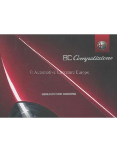2008 ALFA ROMEO 8C COMPETIZIONE OWNERS MANUAL GERMAN