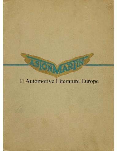 1931 ASTON MARTIN PROGRAMM PROSPEKT ENGLISCH