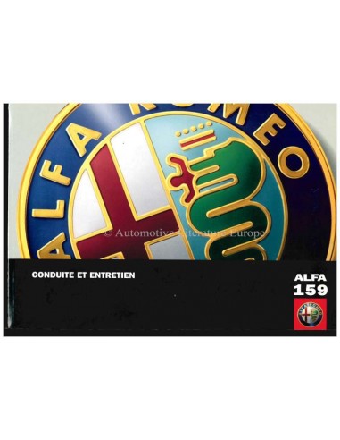 2006 ALFA ROMEO 159 OWNERS MANUAL FRENCH