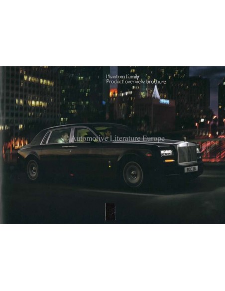 2014 ROLLS ROYCE PHANTOM FAMILY PROSPEKT ENGLISCH