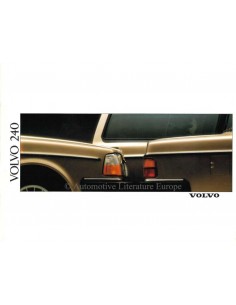 1989 VOLVO 240 BROCHURE DUTCH
