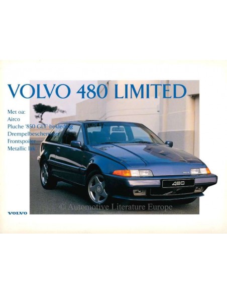 1993 VOLVO 480 LIMITED LEAFLET NEDERLANDS