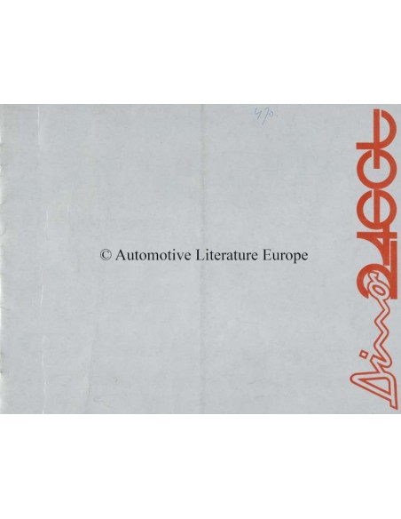 1970 FERRARI DINO 246 GT BROCHURE 41/70