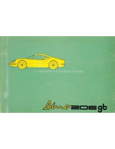 1969 FERRARI DINO 206 GT SPARE PARTS CATALOG 39/69