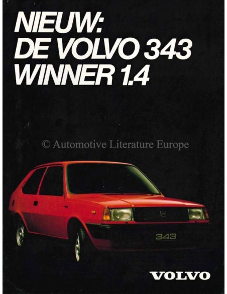 1981 VOLVO 343 WINNER 1.4 BROCHURE DUTCH