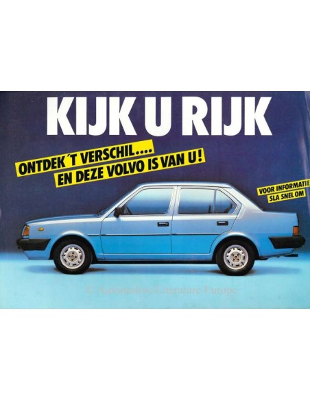 1984 VOLVO 340 DL LIMOUSINE WERBUNG DATENBLATT NIEDERLÄNDISCH