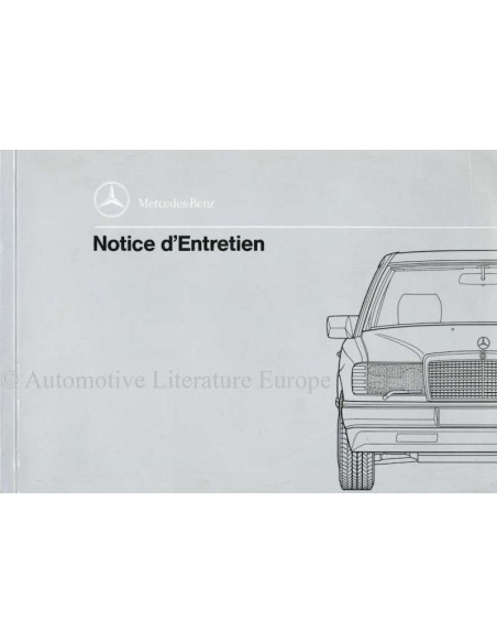 1991 MERCEDES BENZ E CLASS OWNER'S MANUAL FRENCH