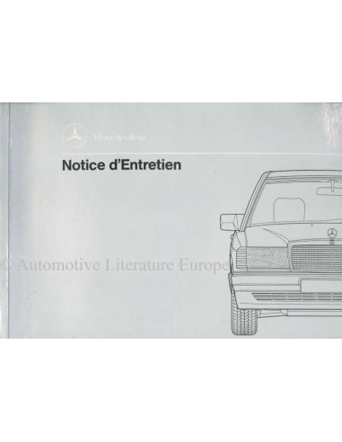 1989 MERCEDES BENZ 190 OWNER'S MANUAL FRENCH