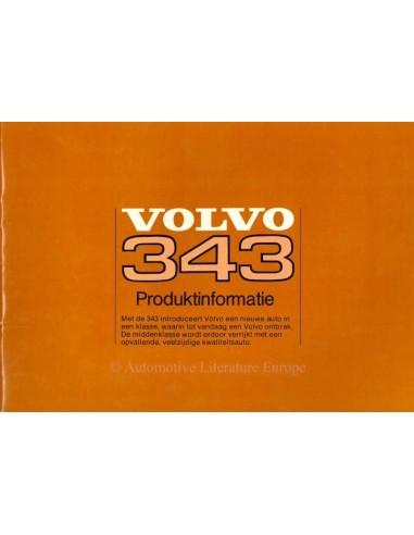 1976 VOLVO 343 BROCHURE NEDERLANDS