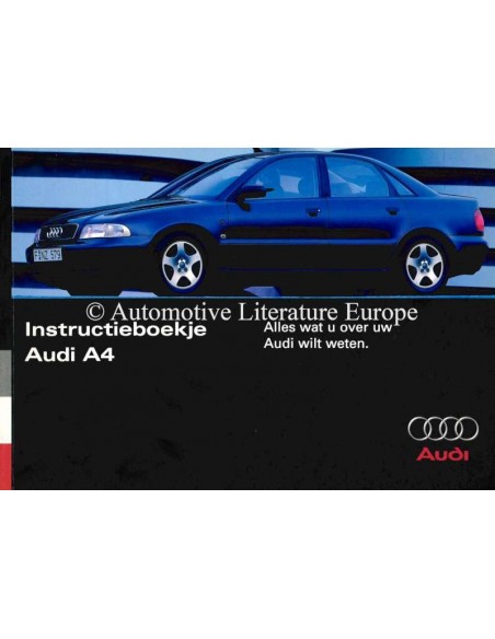 1995 AUDI A4 BETRIEBSANLEITUNG NIEDERLÄNDISCH