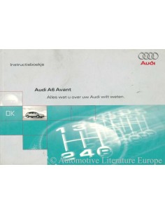 1998 AUDI A6 AVANT OWNER'S MANUAL HANDBOOK DUTCH