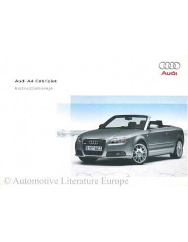 2006 AUDI A4 CABRIOLET INSTRUCTIEBOEKJE NEDERLANDS