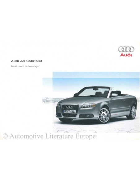 2006 AUDI A4 CABRIOLET BETRIEBSANLEITUNG NIEDERLÄNDISCH