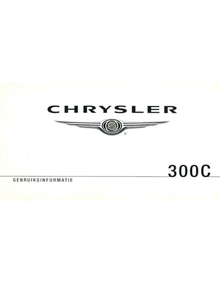 2008 CHRYSLER 300C BETRIEBSANLEITUNG NIEDERLÄNDISCH