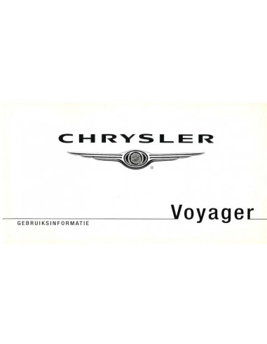 2008 CHRYSLER VOYAGER OWNER'S MANUAL DUTCH