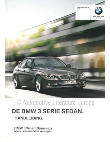 2012  BMW 3 SERIES SALOON OWNERS MANUAL DUTCH