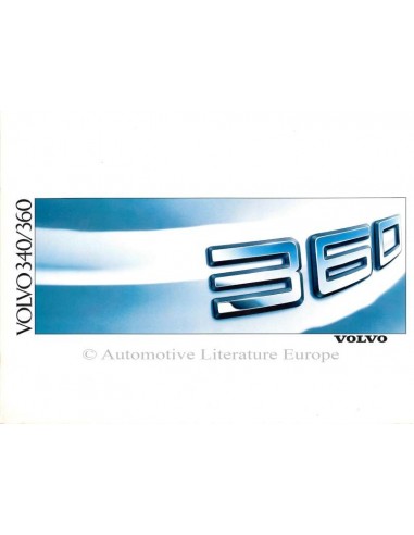 1988 VOLVO 340 / 360 BROCHURE DUTCH
