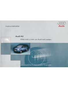 2000 AUDI A2 BETRIEBSANLEITUNG NIEDERLÄNDISCH