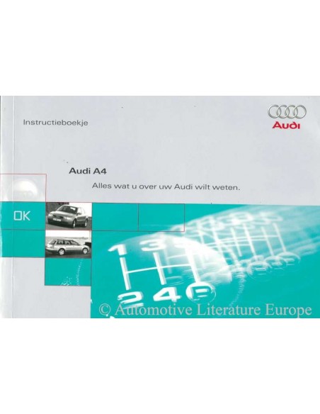 1997 AUDI A4 BETRIEBSANLEITUNG NIEDERLÄNDISCH