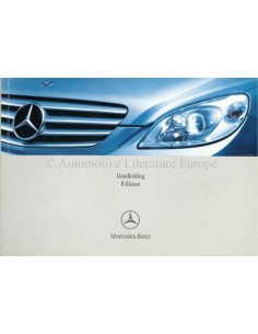 2006 MERCEDES BENZ B KLASSE BETRIEBSANLEITUNG NIEDERLÄNDISCH