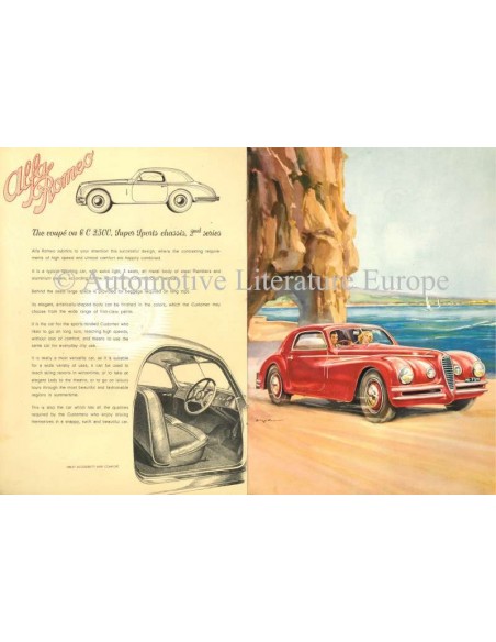 1947 ALFA ROMEO 2500 SPORT & SUPER SPORT PROSPEKT ENGLISCH