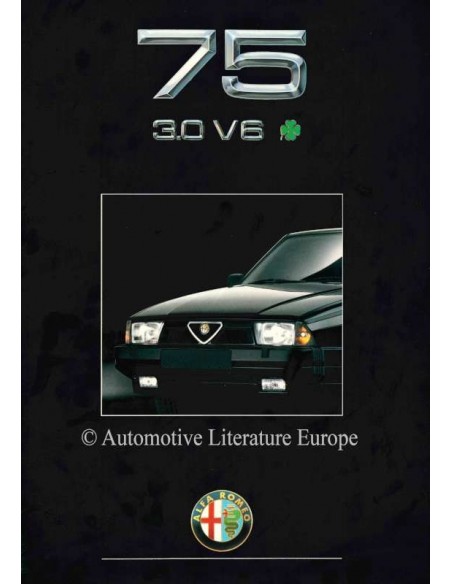 1990 ALFA ROMEO 75 3.0 V6 QV BROCHURE GERMAN
