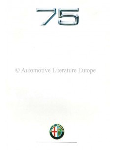1988 ALFA ROMEO 75 PROSPEKT NIEDERLÄNDISCH
